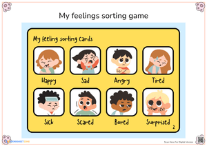 My Feelings Sorting Cards: Emotional Learning Activity for Kids