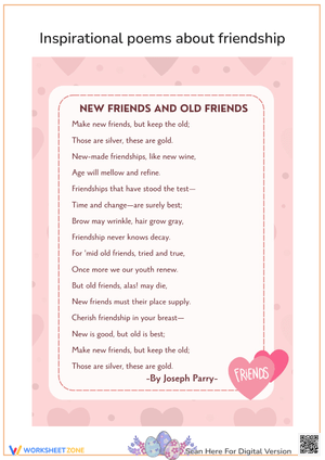 New Friends and Old Friends - Poems About Friendship