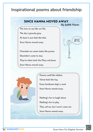 Printable Poetry Reading Worksheet | Grade 3 ELA