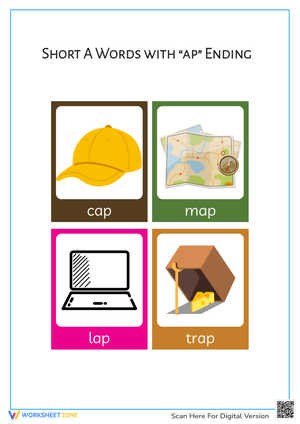 Short A Words - Picture Word Cards