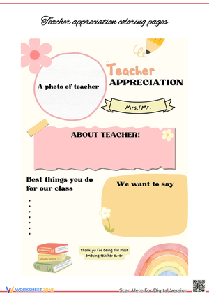 Teacher Appreciation Template