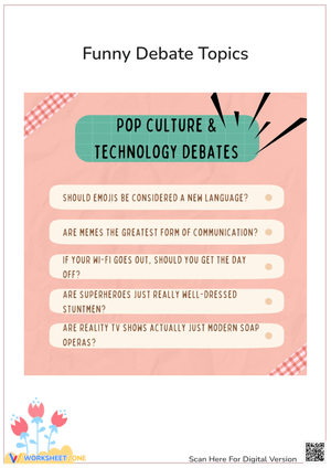 Funny Debate Topics: Pop Culture & Technology