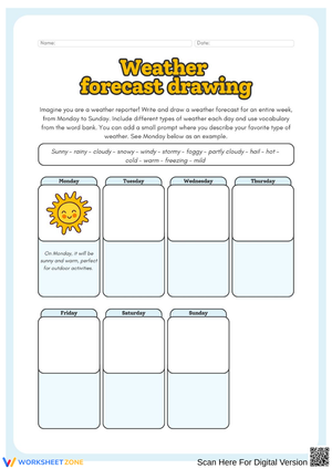 Weather Forecast Drawing – 1st Grade About Weather Projects
