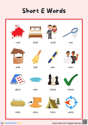 Short E Words List