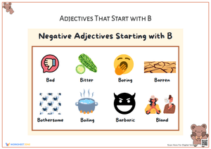 Adjectives That Start with B - Negative Word List