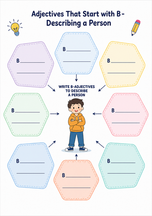 Grade 3 Adjectives That Start with B Printable
