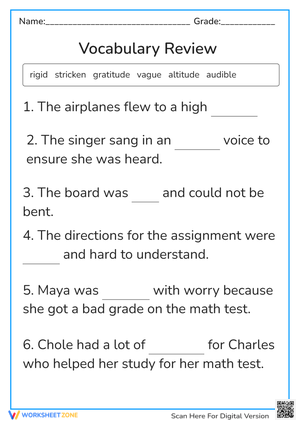 5th grade vocab
