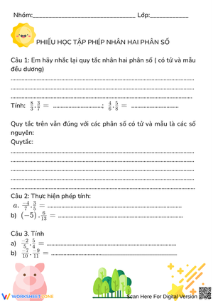 Phép nhân hai phân số