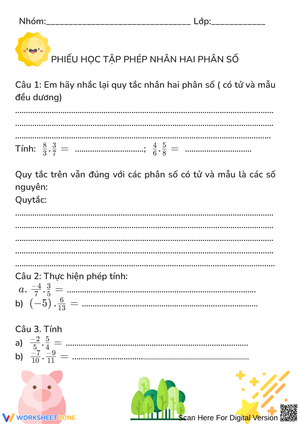 Phép nhân hai phân số