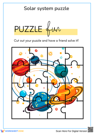 Solar System Project Ideas: Puzzle Fun Worksheet
