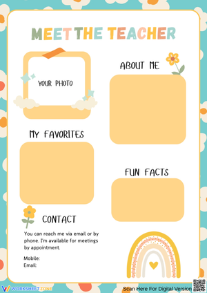 Meet the Teacher Worksheet