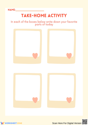 Take-Home Activity: My Favorite Parts of the Day