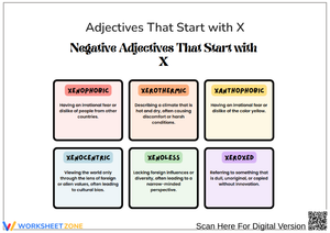 Negative Adjectives That Start with X