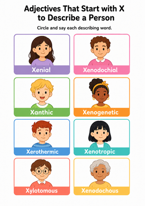 Essential Adjectives Starting with X | Grade 6-7 ELA