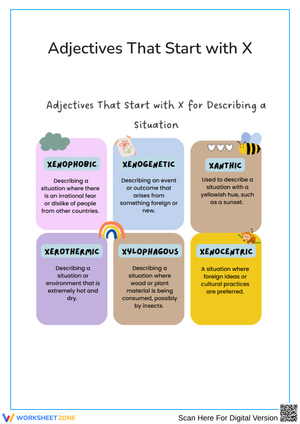 Adjectives That Start with X for Describing a Situation