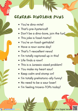 Fun Dinosaur Puns for Kids