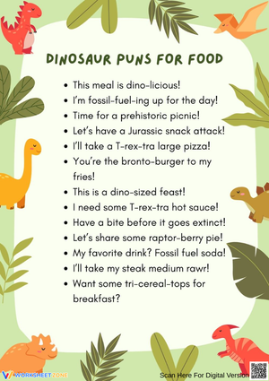 Tasty & Fun Dinosaur Puns for Food Lovers!