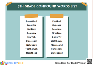 5th Grade Compound Words List