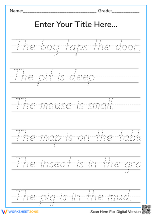 Unit 1 Handwriting 2