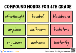 4th Grade Compound Words Spelling Practice