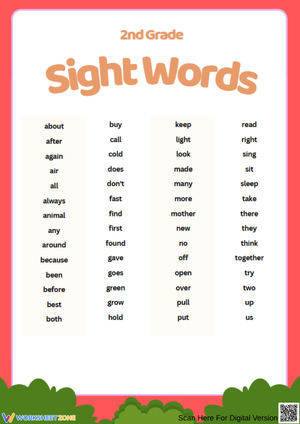 2nd Grade Spelling Words
