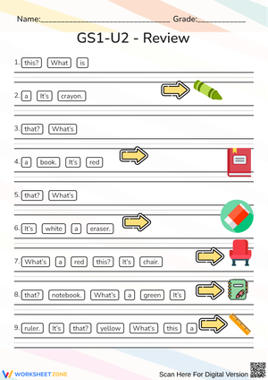 Sentence Scramble Worksheet | Grade 1 Printable