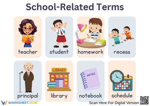 School-Related Terms Vocabulary for Kids