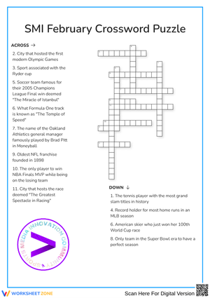 Printable Sports History Crossword | College Ready
