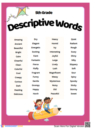 5th Grade Descriptive Vocabulary Words