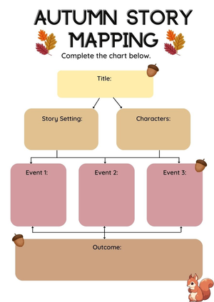 Autumn Story Mapping Worksheet