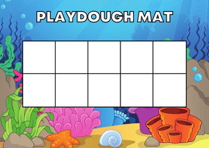 Ocean-Themed Play Dough Mat worksheet 