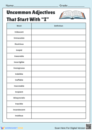 Uncommon Adjectives That Start With “I”