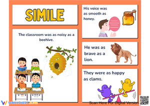 Fun Similes Practice Worksheet for Kids