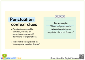 Punctuation Context Clues Worksheets