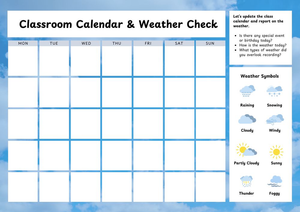 Calendar and Weather Check Worksheet