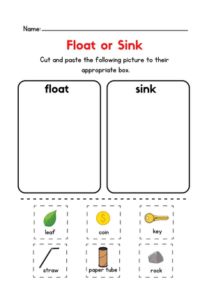 Sink-or-Float Sorting Sheet