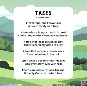 Trees Poem Worksheet