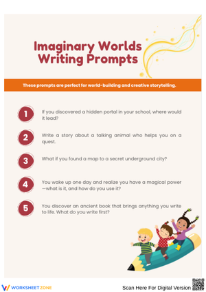 Imaginary Worlds Middle School Writing Prompts