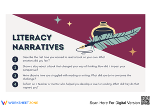 Personal Narrative Ideas for Literacy Narratives
