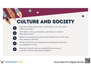  Culture and Society Writing Prompts for Personal Exploration