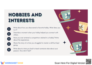 Hobbies and Interests Writing Prompts for Self-Discovery