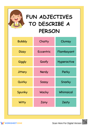 Fun Adjectives to Describe a Person