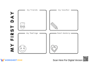 My First Day Worksheet