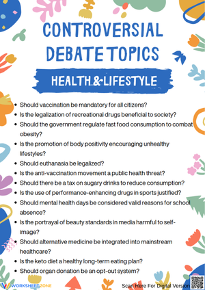 Controversial Debate Topics on Health and Lifestyle