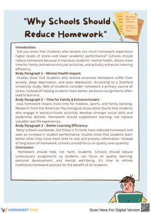 Persuasive Essay: Why Schools Should Reduce Homework