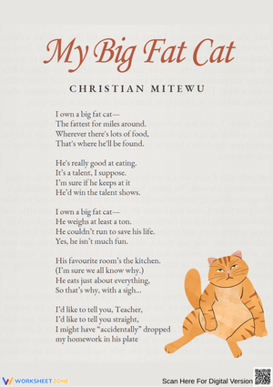  "My Big Fat Cat" - Funny Poems for Kids