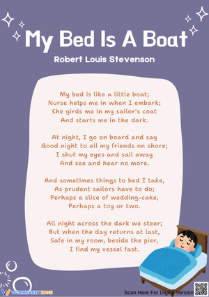 "My Bed Is a Boat" – Dreamy Adventure Poem Worksheet