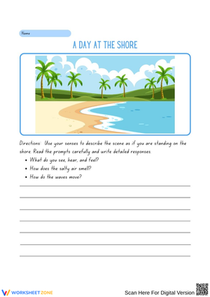 A Day at the Shore - Photo Writing Prompts
