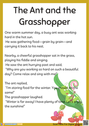 The Ant and the Grasshopper - A Story of Hard Work