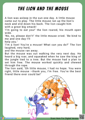 The Lion and the Mouse - A Tale of Friendship and Help